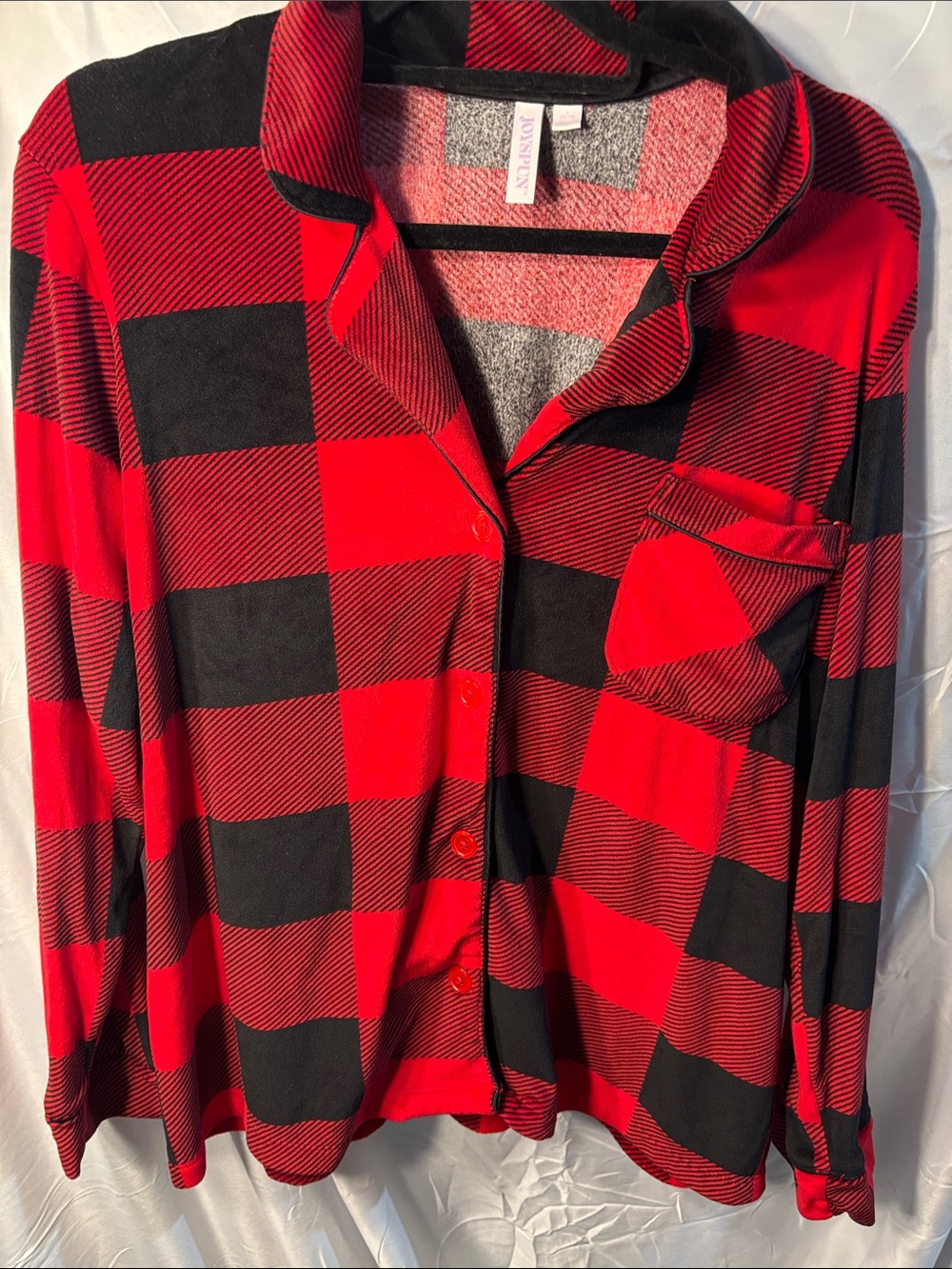 Jos. A. Bank Red and Black Plaid Button-Front Shirt